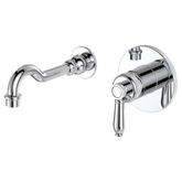 Eleanor Wall Basin/Bath Fienza Mixer Set - Chrome/Chrome